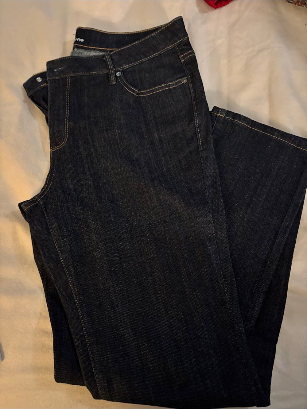 Liz Claiborne Petite Dark Indigo Straight Jeans